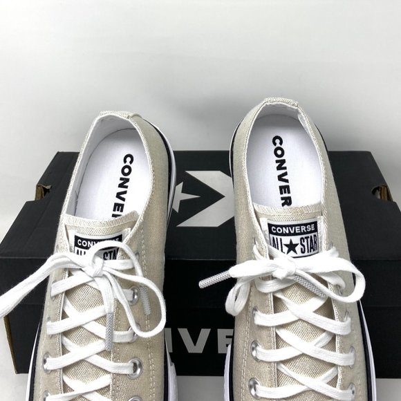 Converse ChuckTaylor AS Low Canvas Platform Gold Women's Size 10 568630C - Picture 5 of 10